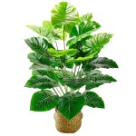 Artificial Green Alocasia Plant