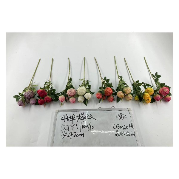 单支仿真花 4花