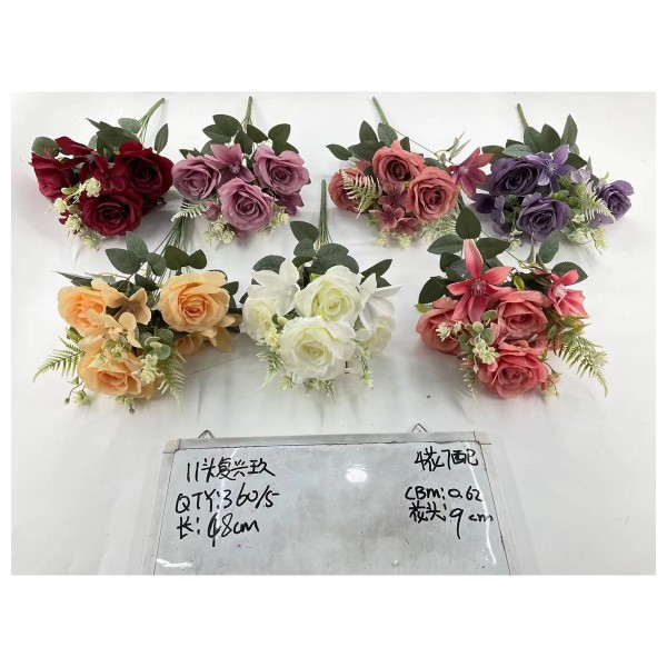 Ramo grande de flores artificiales 787-24